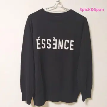 스피크앤스팬 울 100% 로고 니트탑