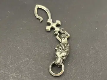 실버 925 소재 키 키퍼 라이온 헤드 S자 후크 LSD 가볼 스타일