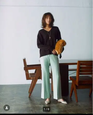 플라스테 울 블렌드 웜 리저브 팬츠 S 민트 그린