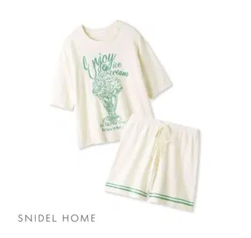 SNIDEL HOME 바리에 자카드 셋업 스나이델 룸웨어