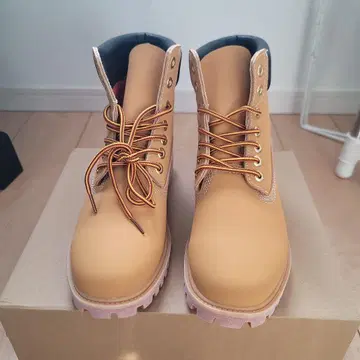 가죽 하이컷 부츠 베이지