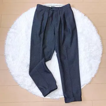 컨디션 최상 NEAT 데님 조 센터 프레스 턱 팬츠 슬랙스 44 레어