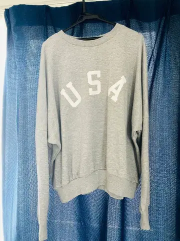 그레이 USA 프린트 맨투맨