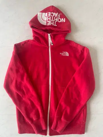 THE NORTH FACE 리어뷰 풀 집업 후드티 XS 레드