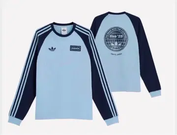 oasis x adidas 투어 쓰리 스트라이프 긴팔 미사용 XL 사이즈