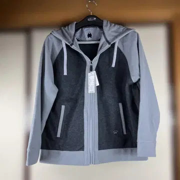 그레이 풀 집업 후드 부착 후드티