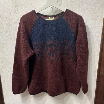 보르도 네이비 플리스 스웨터 긴팔