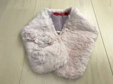 미사용에 가까운 핑크하우스 꽃 3개 머플러 핑크 계열