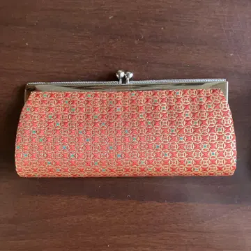 오렌지 무늬 지갑