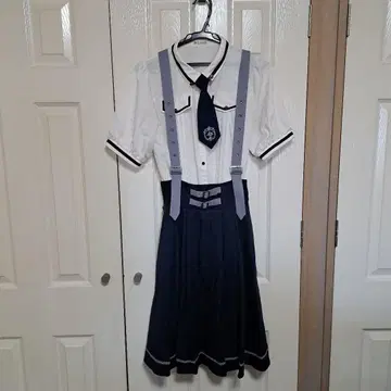 네이비 서스펜더 포함 셋업