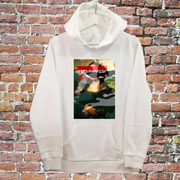 배송비 포함 새상품 모나리자 회화 콜라주 후드티 인기! 레어 XL