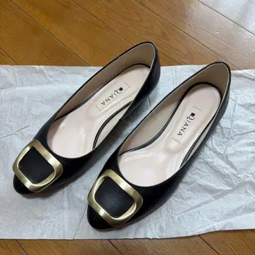 DIANA 블랙 플랫슈즈 22.5cm