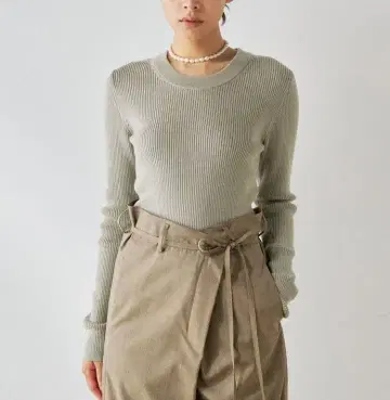 새상품급 Whim Gazette RIB 크루넥 풀오버