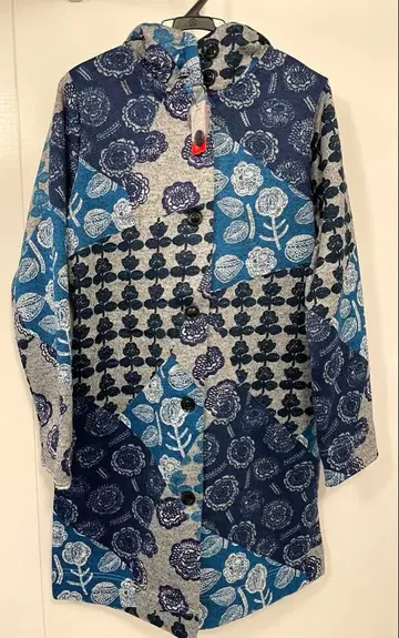 [택 포함 새상품] graniph 그라니프 후드 부착 니트 롱 코트