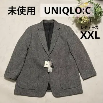 새상품 UNIQLO:C 유니클로C 트위드 오버 사이즈 자켓 XXL