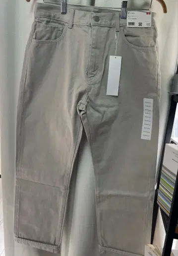 택 포함 새상품 UNIQLO U 셀비지 레귤러 핏 청바지