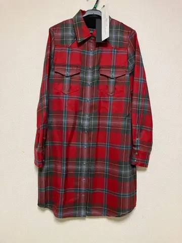 RIKACO 디노스 새상품 빨간색 체크 튜닉