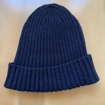 HYKE 네이비 니트 모자 리브
