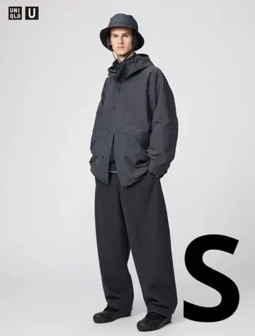 택 포함 새상품 브러쉬드 맨투맨 와이드 팬츠 다크 그레이 S 사이즈