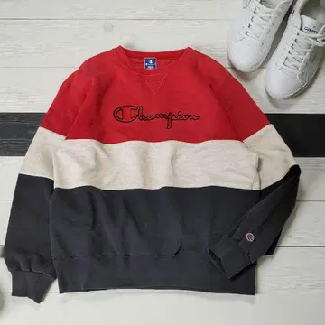 80s USA제 파랑 자수 택 앞 V 맨투맨 트레이닝복 남성용 XL