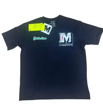 MR. ENJOY DA MONEY 로고 비둘기 패턴 반팔 T셔츠 자수