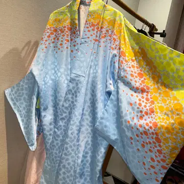 물방울 패턴 코몬 기모노