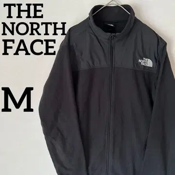 THE NORTHFACE 플리스 M 블랙 원포인트 자수 백 자수