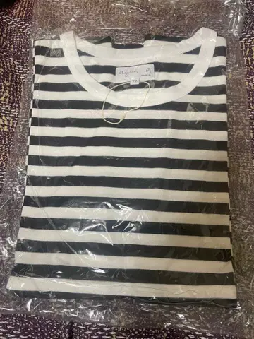 agnes b. 스테디셀러 화이트 블랙 보더 사이즈 2 새상품