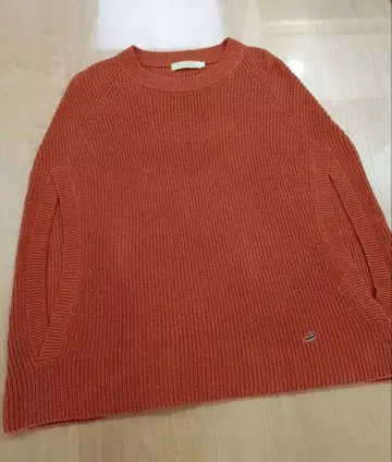 크로커다일 판초풍 니트 오렌지