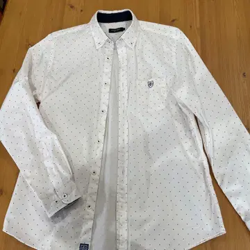 BLACK LABEL 도트 무늬 긴팔 셔츠