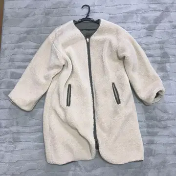 리버서블 롱 보아 코트