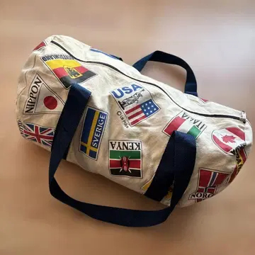 빈티지 국기 디자인 더플백