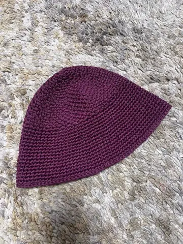 CABAN 100% 코튼 퍼플 버킷 햇