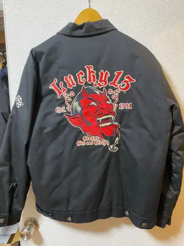 Lucky 13 블랙 자켓 L