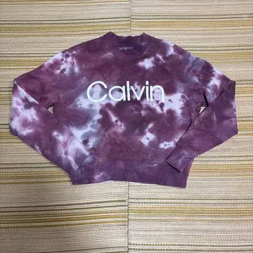 Calvin 퍼플 타이다이 맨투맨 S