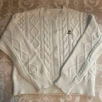 rest&recReation 랜드 넥 가디건 라이트 베이지