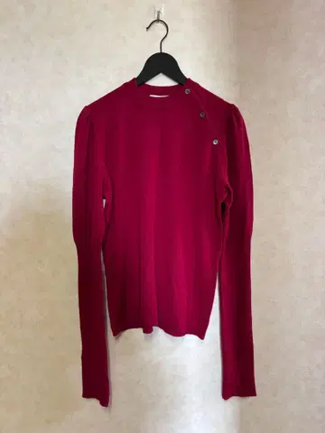 폴앤조 와인 레드 긴팔 니트