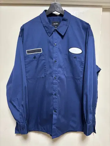 BEAMS 네이비 워크 셔츠 M 사이즈 빔즈 기업