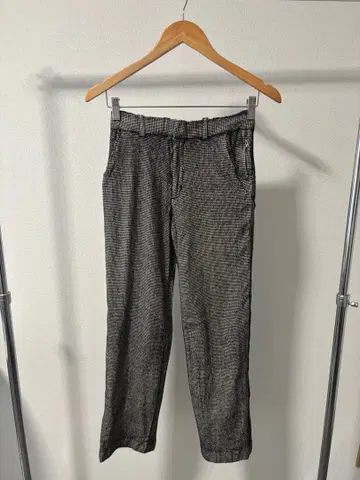 캐주얼 팬츠 여성용 사이즈 M 그레이 계열 벨트 포함