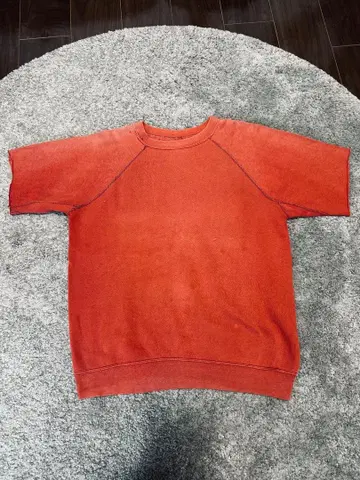 60s 빈티지 맨투맨 페이드 래글런 빨간색