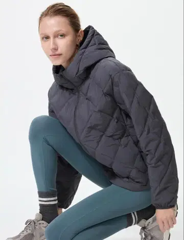 퍼 후드티 다운 자켓