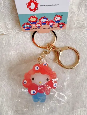 오사카 만박 산리오 나리키리 키링 클리어 헬로키티