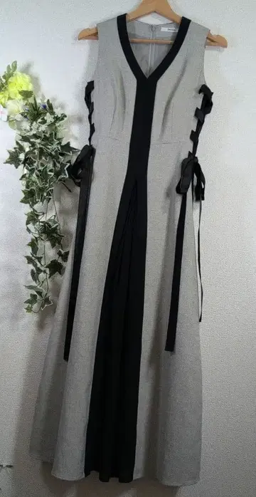 SNIDEL 사이드 플리츠 바이컬러 원피스 S (0) mix