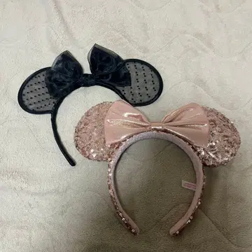 디즈니 머리띠 미니 핑크 스팽글 레이스 묶음 판매