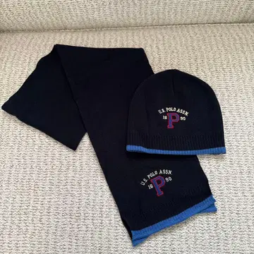 U.S. POLO ASSN. 머플러와 모자 세트