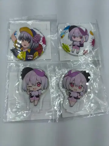 그리드맨 신죠 아카네 캔뱃지 아크릴 키링 드링크 걸