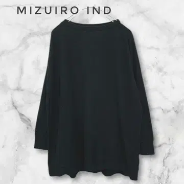 미즈이로 인드 오버 사이즈 풀오버 블랙