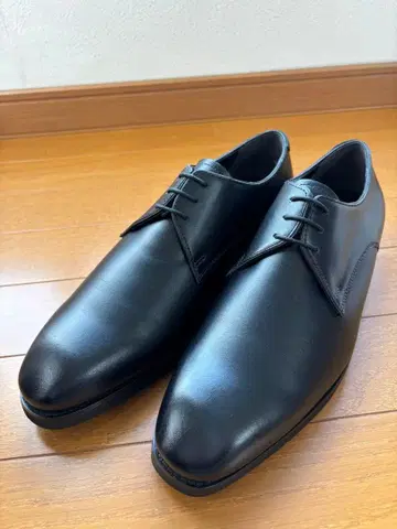 미사용급 비즈니스 가죽 팩토리 플레인토 가죽 신발 블랙 25cm