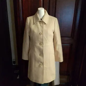 미정 베이지 버튼 코트