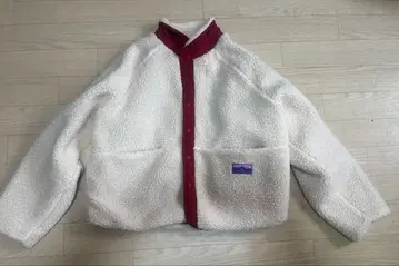 보아 자켓 화이트/버건디